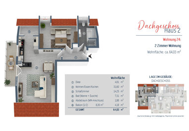 Wohnung zum Kauf Provisionsfrei 614.000 € 2 Zimmer 64 m² Erdgeschoss Bürgermeister-Krug-Weg 1 + 3 Olching Olching 82140