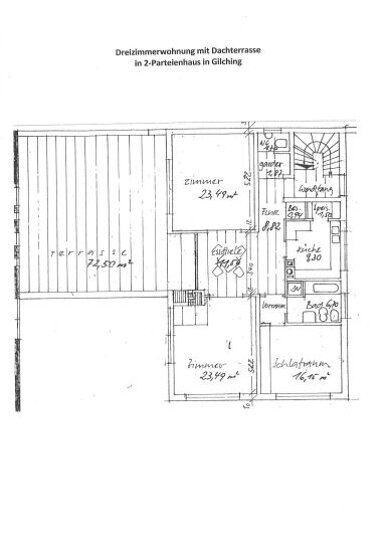 Wohnung zur Miete 700 € 3 Zimmer 127 m² frei ab sofort Karolingerstraße Gilching Gilching 82205