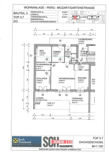 Wohnung zum Kauf 325.000 € 2 Zimmer 80 m² Perg 4320