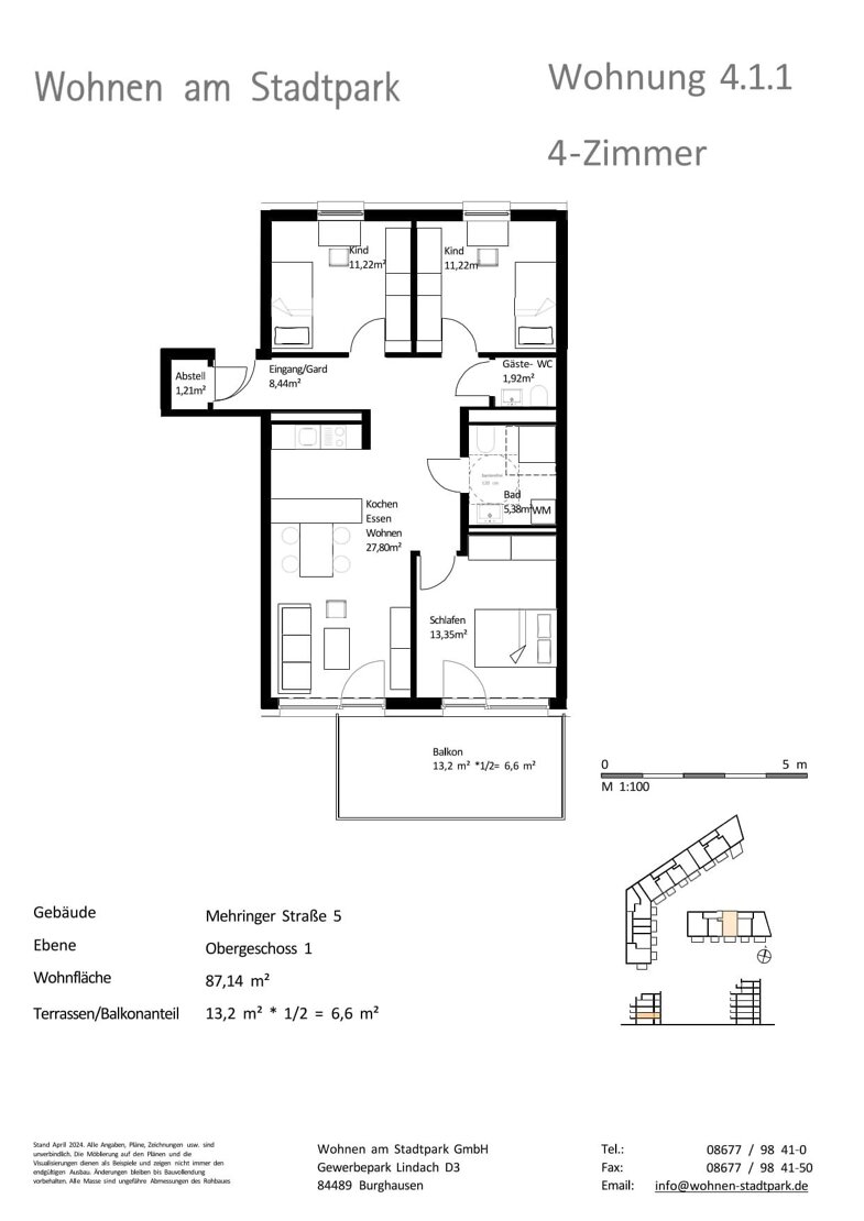 Wohnung zum Kauf provisionsfrei als Kapitalanlage geeignet 483.000 € 4 Zimmer 87,1 m² Mehringer Straße 3 Burghausen Burghausen 84489