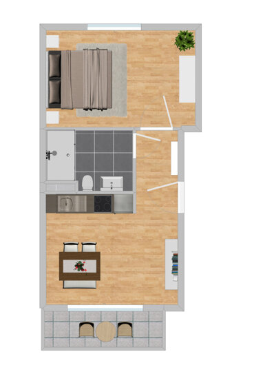 Wohnung zur Miete 695 € 2 Zimmer 45 m² Erdgeschoss Im Nußbaumboden 5 a Müllheim Müllheim 79379