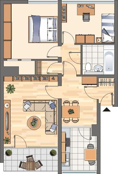 Wohnung zur Miete nur mit Wohnberechtigungsschein 362,82 € 3 Zimmer 75 m² 2. Geschoss Chaussee 168 Holzwickede Holzwickede 59439