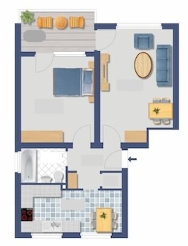 Wohnung zum Kauf 85.000 € 2 Zimmer 61,4 m² Nächstebreck - West Wuppertal 42279