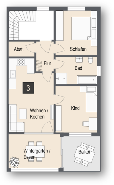 Wohnung zum Kauf Provisionsfrei 425.000 € 3 Zimmer 77,1 m² Gammelsdorf Gammelsdorf 85408