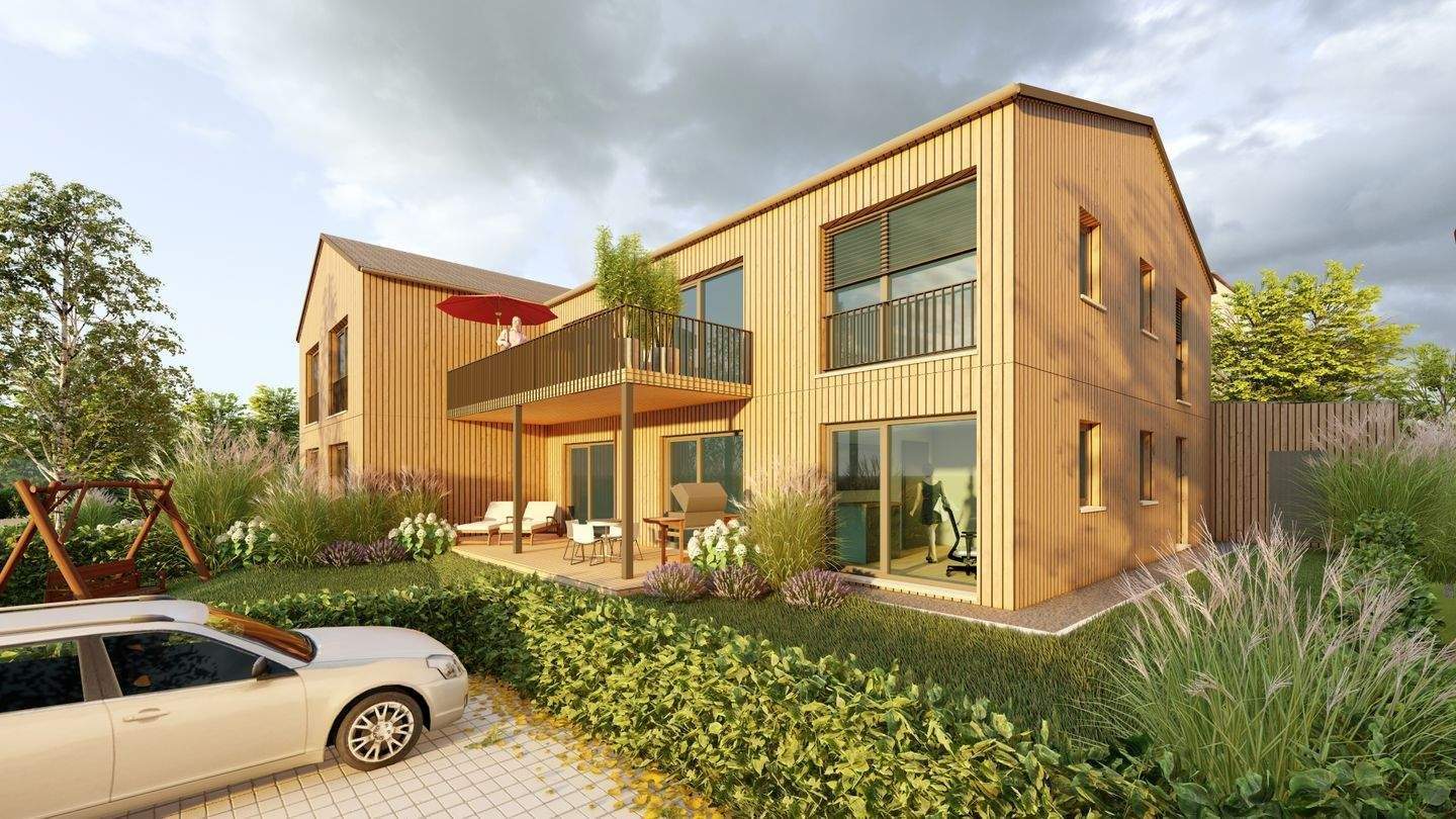 Immobilie in Oettingen i.Bay. - Modern geschnittene 3-Zimmer Wohnung mit Terrasse und Stellplatz in einem Mehrfamilienhaus - Bild 1