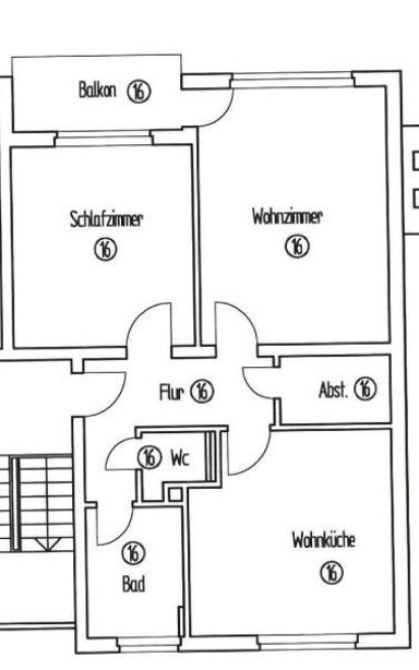 Wohnung zum Kauf provisionsfrei 230.000 € 2,5 Zimmer 67,8 m² 3. Geschoss Wedekindweg 5 Waldkolonie Darmstadt 64293