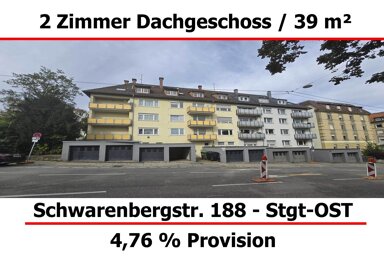 Wohnung zum Kauf 169.000 € 2 Zimmer 39 m² 4. Geschoss Schwarenbergstr. 188 Gablenberg Stuttgart 70184