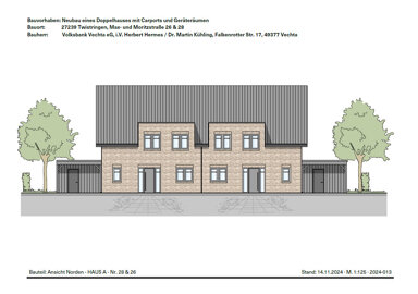 Doppelhaushälfte zum Kauf 396.000 € 4 Zimmer 123,6 m² 180 m² Grundstück Twistringen Twistringen 27239