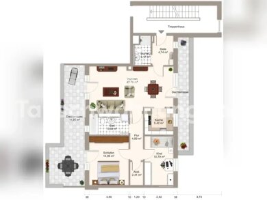 Penthouse zur Miete Tauschwohnung 2.200 € 3 Zimmer 90 m² 2. Geschoss Berg am Laim München 81829