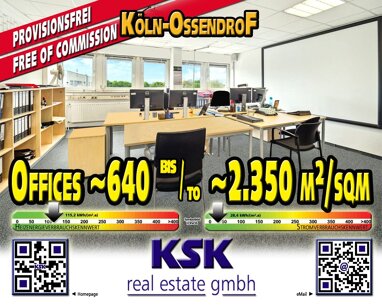Bürofläche zur Miete Provisionsfrei 2.350 m² Bürofläche teilbar von 640 m² bis 2.350 m² Ossendorf Köln 50827