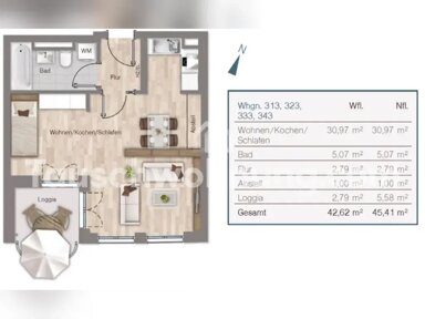 Wohnung zur Miete Tauschwohnung 850 € 1 Zimmer 42,6 m² Altaubing München 81243