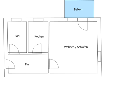 Wohnung zur Miete 200 € 1 Zimmer 36,5 m² Thierfeld Hartenstein 08118