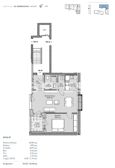 Wohnung zum Kauf Provisionsfrei 415.000 € 2 Zimmer 61,2 m² Utbremen Bremen 28279