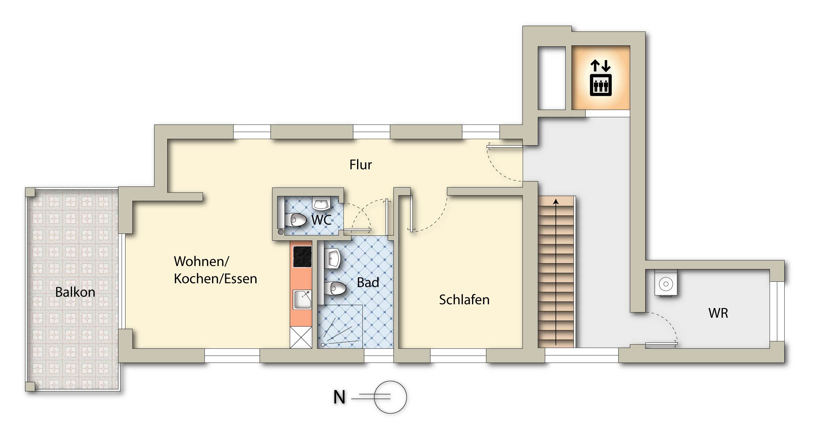 Wohnung zur Miete 960 € 2 Zimmer 77,5 m²<br/>Wohnfläche Brauerstr. 4a Frömern Fröndenberg/Ruhr 58730
