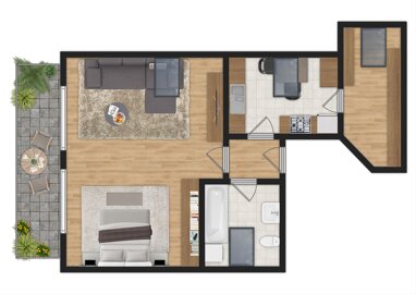 Wohnung zur Miete 370 € 1 Zimmer 49 m² 2. Geschoss Menzer Straße 65 Prester Magdeburg 39114