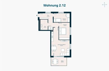 Wohnung zum Kauf provisionsfrei 405.000 € 3 Zimmer 77,9 m² 1. Geschoss Bachwiesen Zirndorf Zirndorf 90513