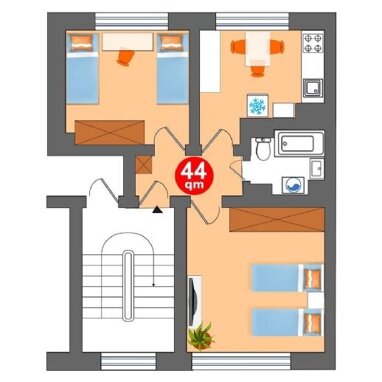 Wohnung zur Miete Wohnen auf Zeit 950 € 2 Zimmer 44 m² frei ab sofort Hafen - Südost Dortmund 44147