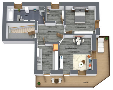 Wohnung zur Miete 640 € 2 Zimmer 80,4 m² Kirchberg Hohenthann 84098
