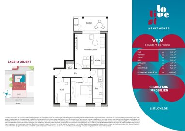 Wohnung zum Kauf Provisionsfrei 535.000 € 3 Zimmer 79,9 m² Overbeckstraße 5 List Hannover - List 30177