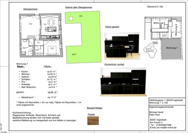 Wohnung zur Miete 1.460 € 3 Zimmer 94 m² 2. Geschoss Höllbräugasse 1 Altstadt - Südwest Ingolstadt 85049