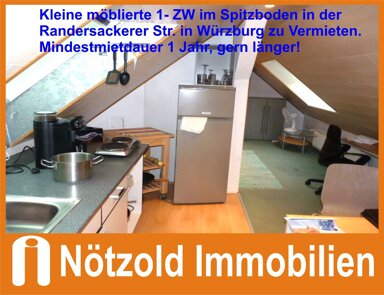 Studio zur Miete 450 € 1 Zimmer 20 m² 4. Geschoss frei ab sofort Randersackerer Str. Sanderau Würzburg 97072