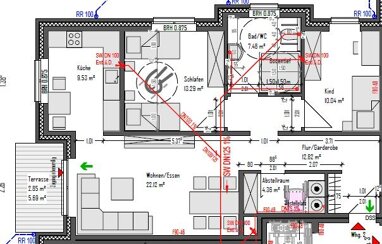 Wohnung zur Miete 820 € 3 Zimmer 82 m² Erdgeschoss Zum Orchideenkamp 5 Westerstede Westerstede 26655