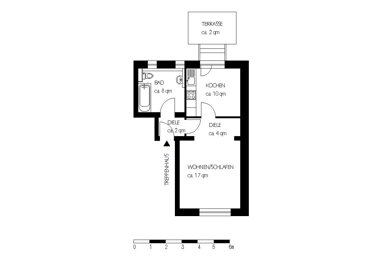 Wohnung zur Miete nur mit Wohnberechtigungsschein 215,79 € 1,5 Zimmer 41,8 m² Erdgeschoss Klopriesstraße 8 Ebel / Welheimer Mark Bottrop 46238