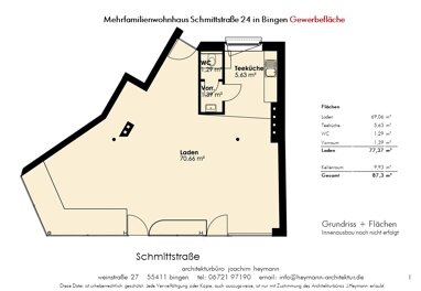 Verkaufsfläche zur Miete Provisionsfrei 1.005 € 77 m² Verkaufsfläche Schmittstraße 24 Bingen Bingen am Rhein 55411