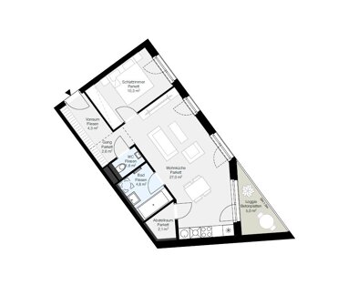 Wohnung zur Miete 606,74 € 2 Zimmer 52,9 m² 2. Geschoss Wiener Neustadt 2700