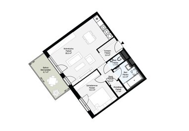 Wohnung zur Miete 712,75 € 2 Zimmer 57,1 m² 2. Geschoss Wiener Neustadt 2700