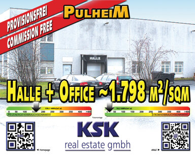 Logistikzentrum zur Miete provisionsfrei 1.798 m² Lagerfläche teilbar von 707 m² bis 1.798 m² Brauweiler Pulheim 50259