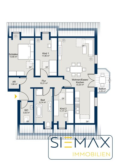 Wohnung zum Kauf 931.000 € 4 Zimmer 99,5 m² 2. Geschoss Gartenstadt Trudering München / Trudering 81825