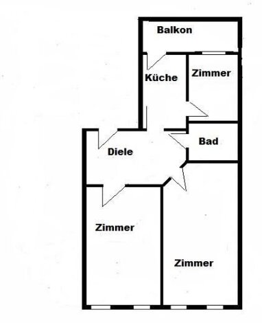 Wohnung zur Miete 410 € 3 Zimmer 65 m² 1. Geschoss Lipsiusstraße 42 Reudnitz-Thonberg Leipzig 04317