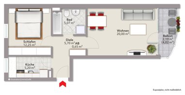 Wohnung zum Kauf 229.000 € 2 Zimmer 50,3 m² Stadtgebiet Landsberg 86899