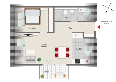 Wohnung zum Kauf Provisionsfrei 264.600 € 2 Zimmer 53 m² Saal Saal 93342