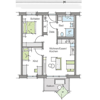 Wohnung zum Kauf Provisionsfrei 400.559 € 3 Zimmer 72,3 m² 1. Geschoss Högelsteinweg Büchenbach - Dorf Erlangen 91056