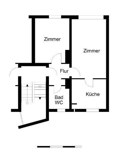 Wohnung zur Miete 265 € 2 Zimmer 47 m² 4. Geschoss Daimlerstraße 6 B Grünhöfe Bremerhaven 27574
