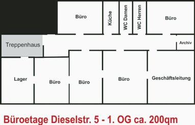 Bürofläche zur Miete Provisionsfrei 985 € 8 Zimmer 220 m² Bürofläche Dieselstraße Haan Haan 42781