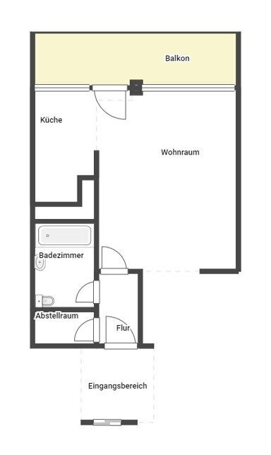 Wohnung zur Miete 459 € 1 Zimmer 45,4 m² 13. Geschoss frei ab 08.11.2024 Bayernplatz 8 Böbig Neustadt an der Weinstraße 67433