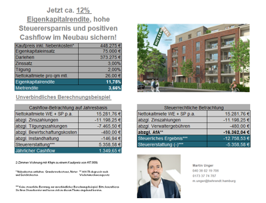 Wohnung zum Kauf provisionsfrei 417.000 € 2 Zimmer 49 m² EG Mutzenbecherweg 17 Lokstedt Hamburg 22529