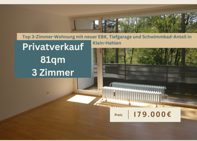 Wohnung zum Kauf provisionsfrei 179.000 € 3 Zimmer 81 m² Geschoss 2/3 Klein Hehlen Celle 29223