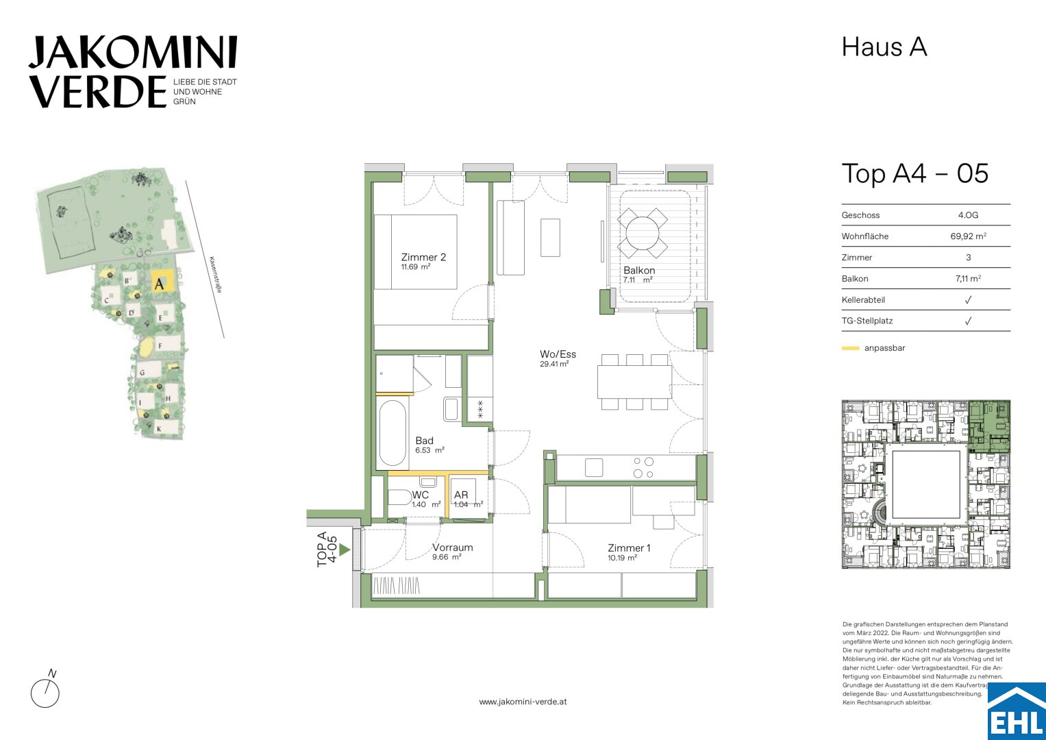 Wohnung zum Kauf 348.168 € 3 Zimmer 69,9 m²<br/>Wohnfläche 4.<br/>Geschoss Kasernstraße Jakomini Graz 8010