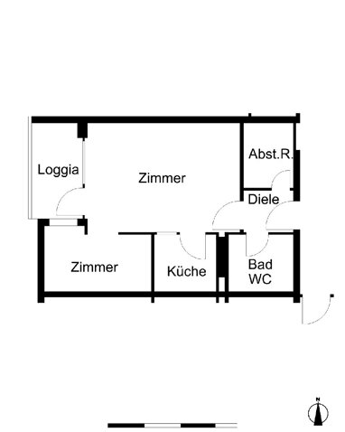 Wohnung zur Miete 266 € 2 Zimmer 40,4 m² 12. Geschoss Rickmersstraße 58 Twischkamp Bremerhaven 27568