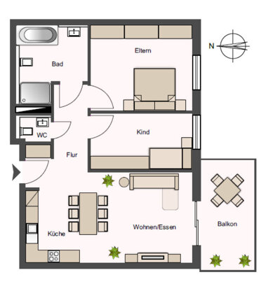 Wohnung zum Kauf 422.092 € 3 Zimmer 79,6 m² 1. Geschoss Auenstein Auenstein-Ilsfeld 74360