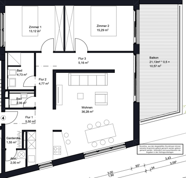 Studio zur Miete 1.750 € 3,5 Zimmer 99 m² 1. Geschoss frei ab sofort Rastatterstrasse 97 Rüppurr - Alt-Rüppurr Karlsruhe 76199