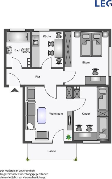 Wohnung zur Miete 413 € 3 Zimmer 55,3 m² EG frei ab 01.01.2025 Dohlenweg 19 Statistischer Bezirk 61 Hamm 59075