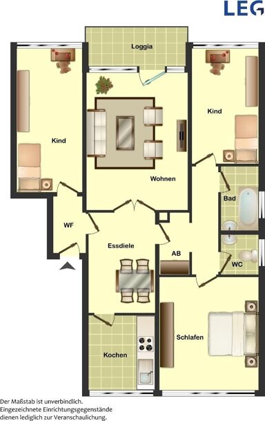 Wohnung zur Miete 745 € 4 Zimmer 89,8 m² EG frei ab 29.10.2024 Eichendorffstraße 3 Angelmodde Münster 48167