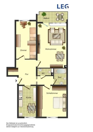 Wohnung zur Miete 739 € 4 Zimmer 77 m² 2. Geschoss frei ab 06.12.2024 Johannesstraße 51 Menden Sankt Augustin 53757