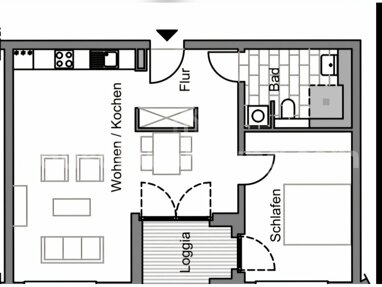 Wohnung zur Miete 740 € 2 Zimmer 63 m² 2. Geschoss Hartenberg / Münchfeld Mainz 55122
