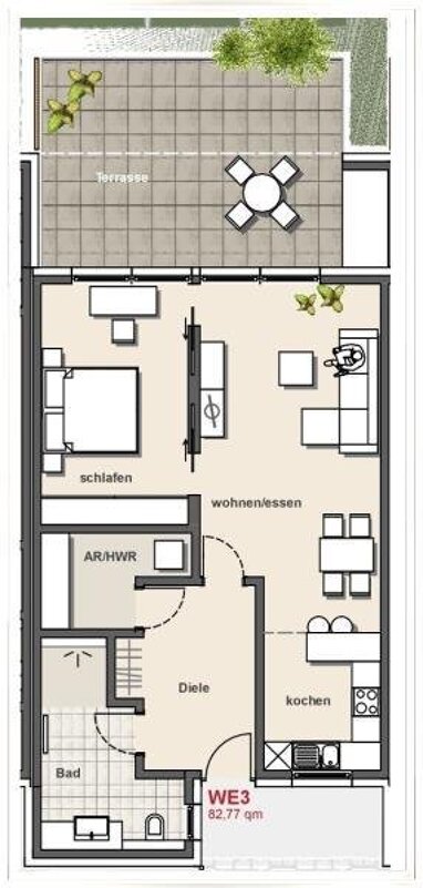 Wohnung zur Miete 975 € 2 Zimmer 82,8 m² Erdgeschoss Soest Soest 59494